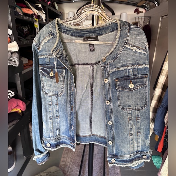 INC International Concepts Jackets & Blazers - INC denim jean jacket womans size medium